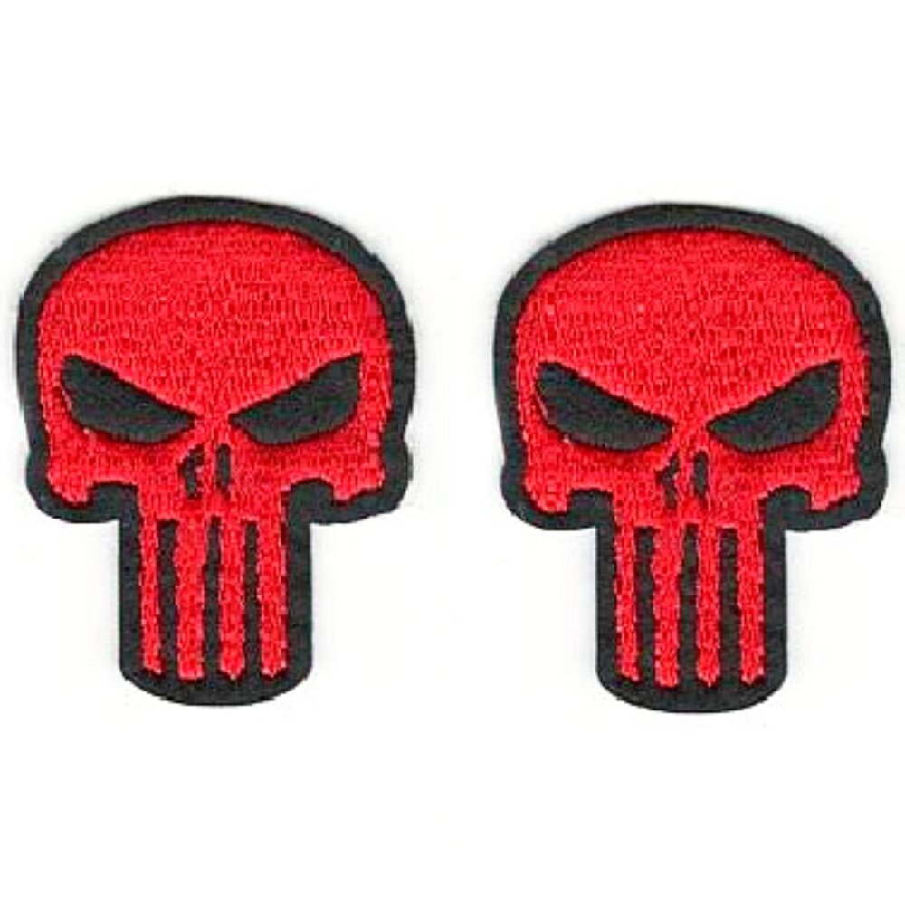 2-PACK THE PUNISHER MARVEL EMBROIDERED PATCHES IRON ON APPLIQUE BADGES 2PCS LOT